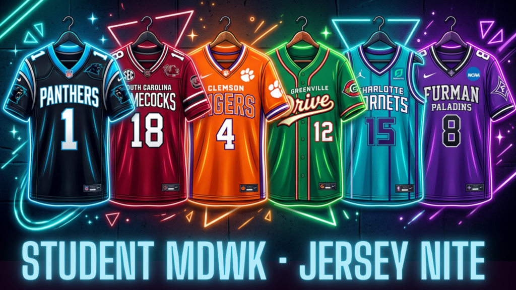 greenville, teens, students, ministry, sports jerseys, church, bible study